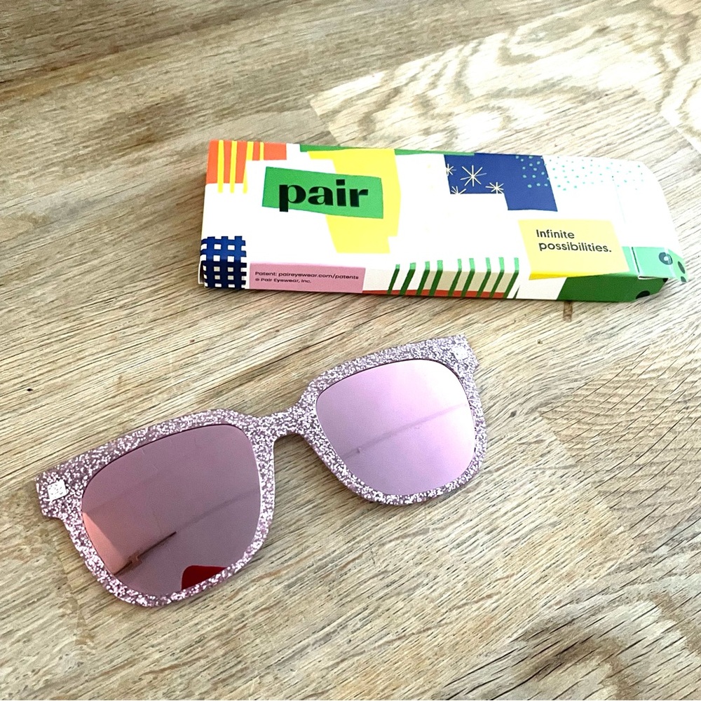 BNIB Pair Eyewear Rose Gold Sparkle Sun Top